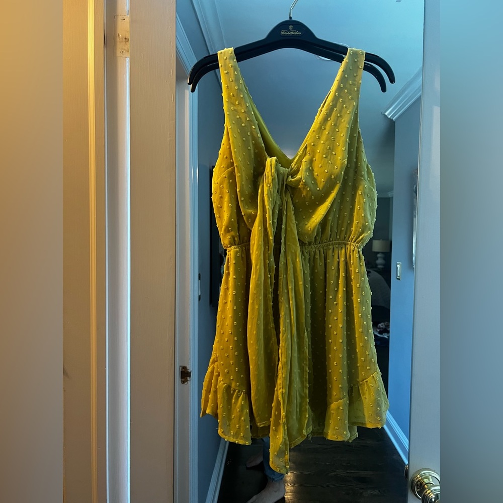 She & sky mustard keyhole romper
